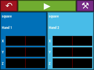 Play screen for two voices under the control of two hands