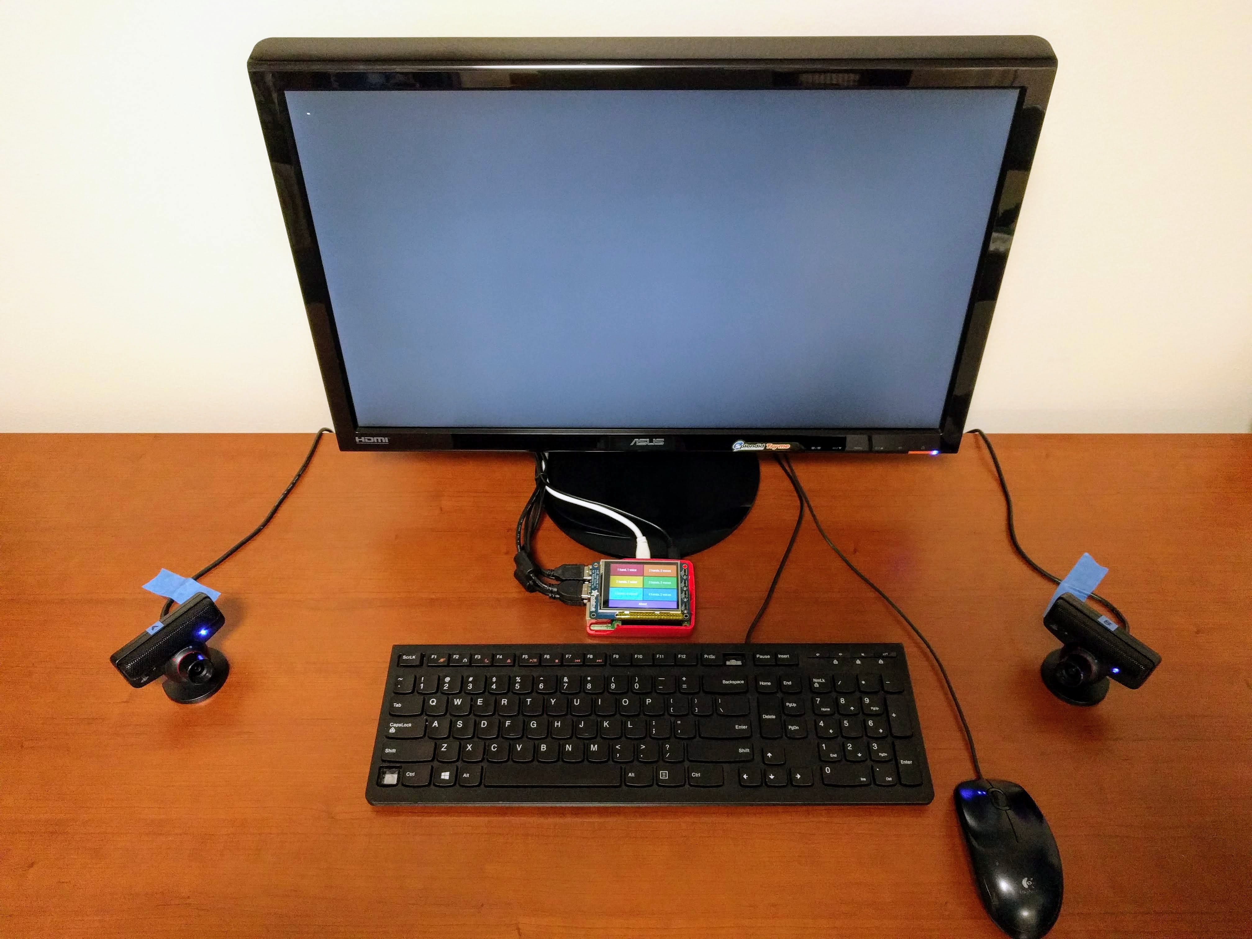 physical setup for testing the system