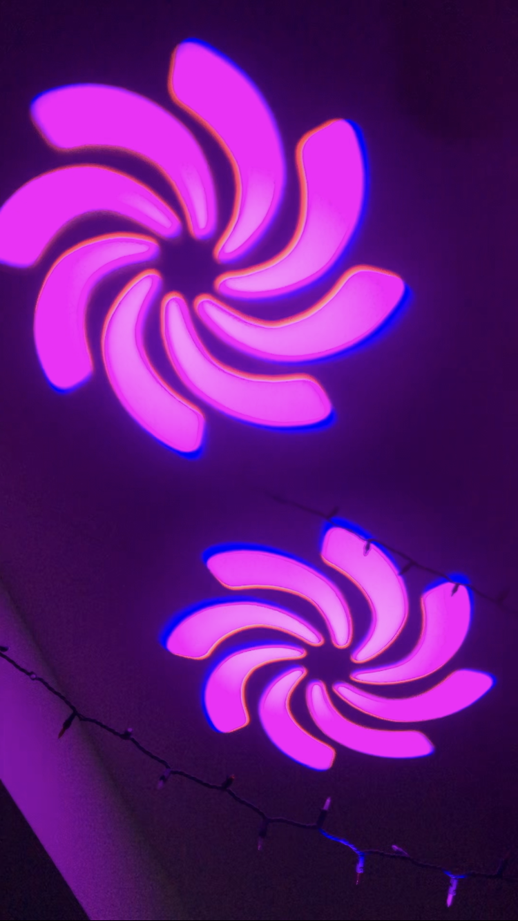 Lights Showing Spiral Gobo