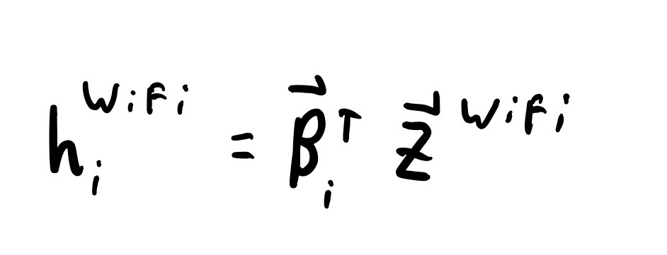 equation, h = B*z
