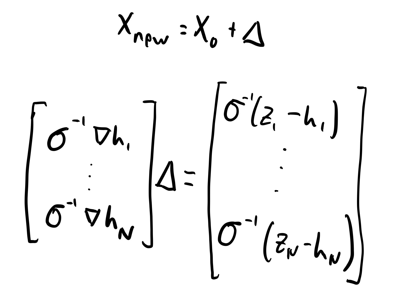 gauss newton equation