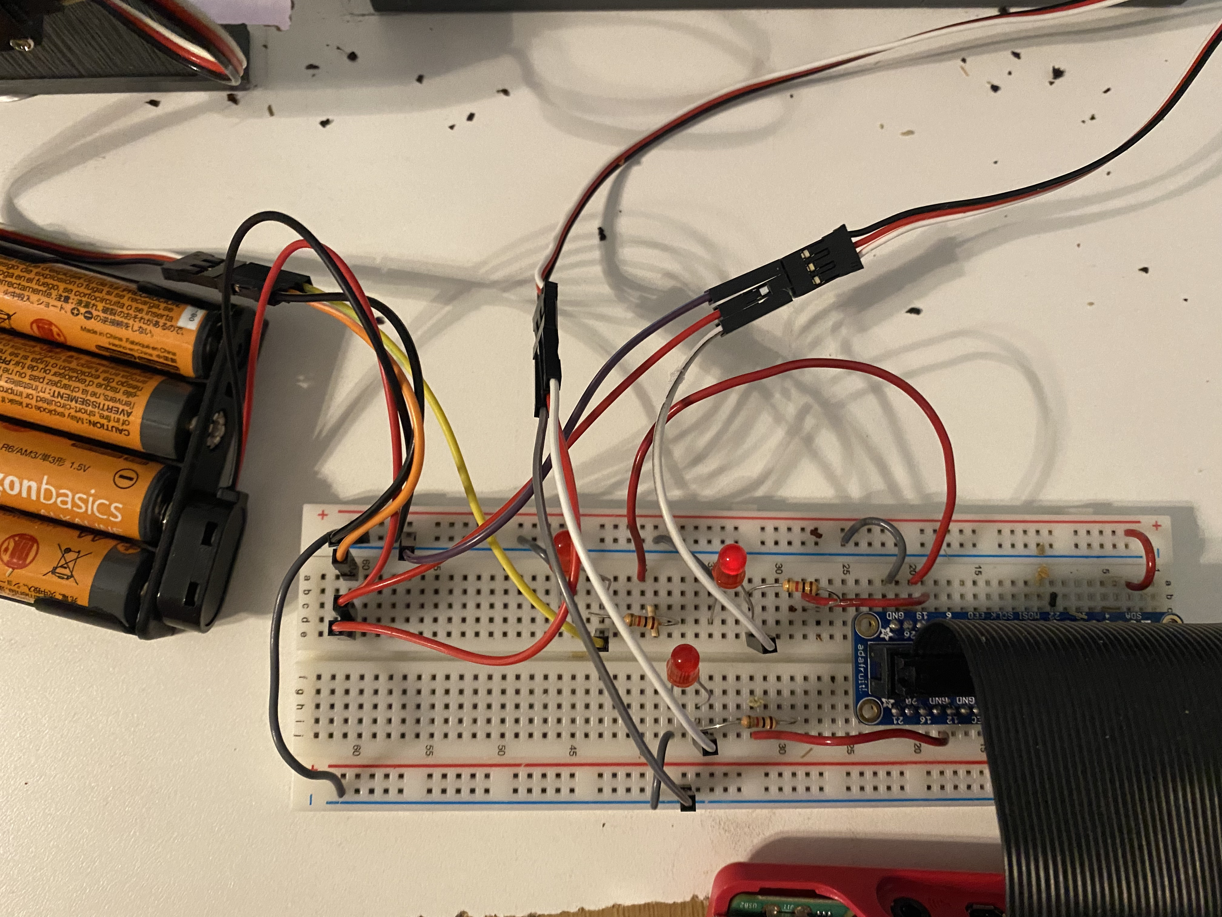 Photo of protoboard circuit