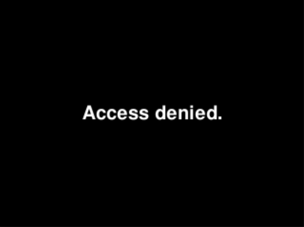Access Denied screen