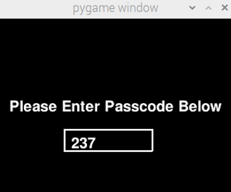 User Input Passcode
