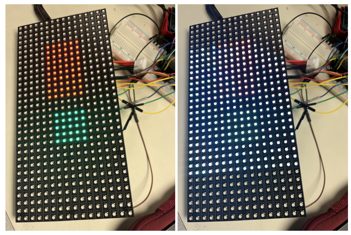 LED of multicolored polygon and geometric shapes