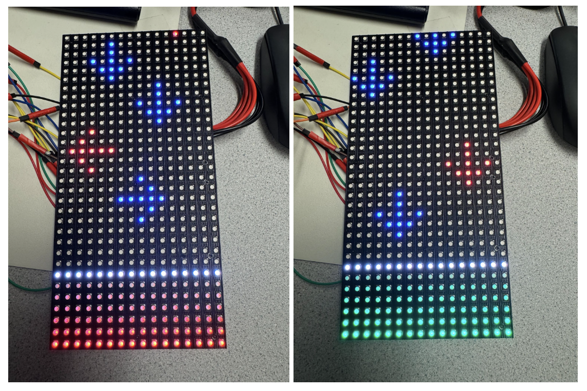 LED matrix with instructions