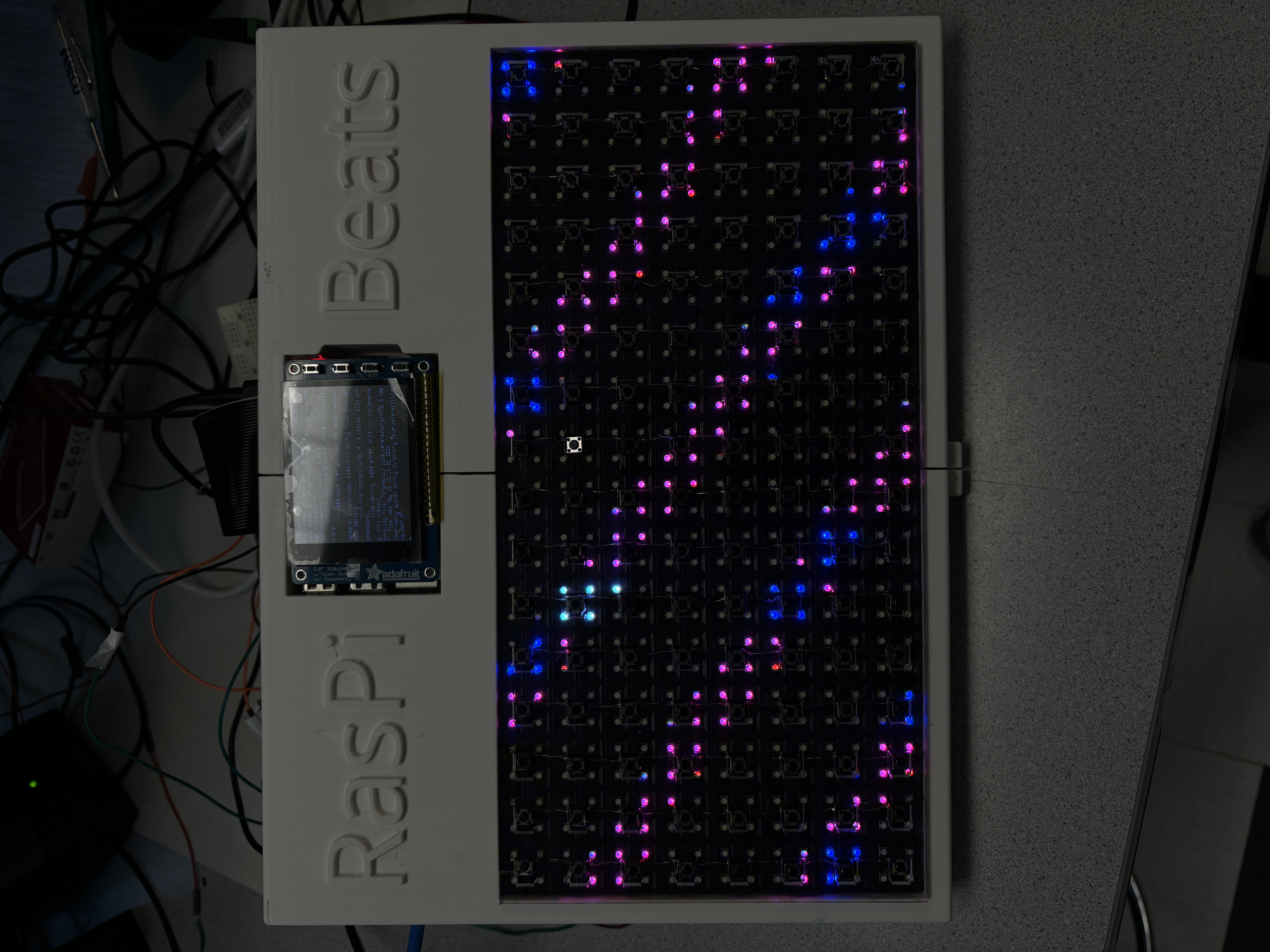 Fully Assembled Body. (A) is under dark light to show LED lighting