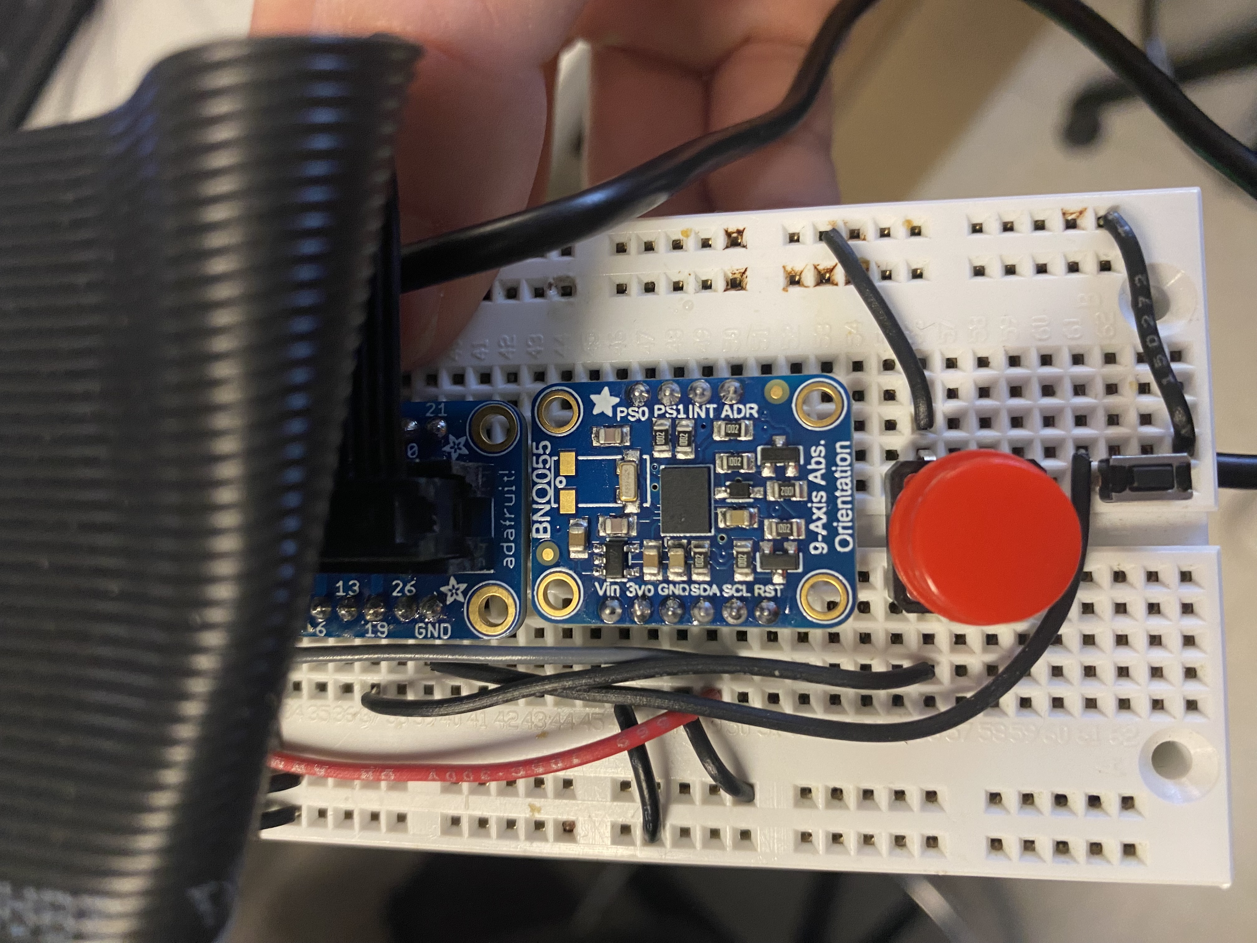 Close up of the IMU on the Wii Remote