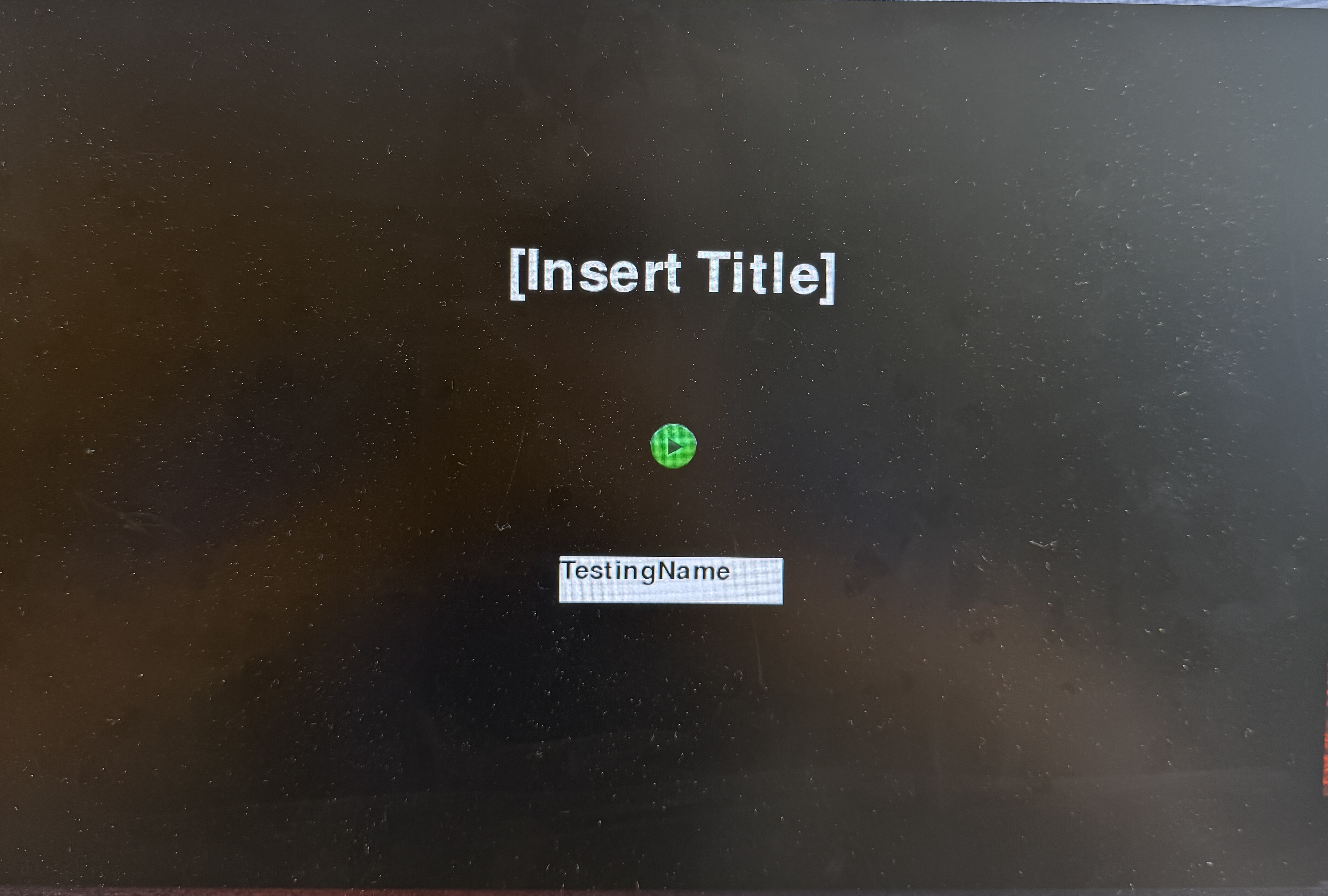 barebones title screen