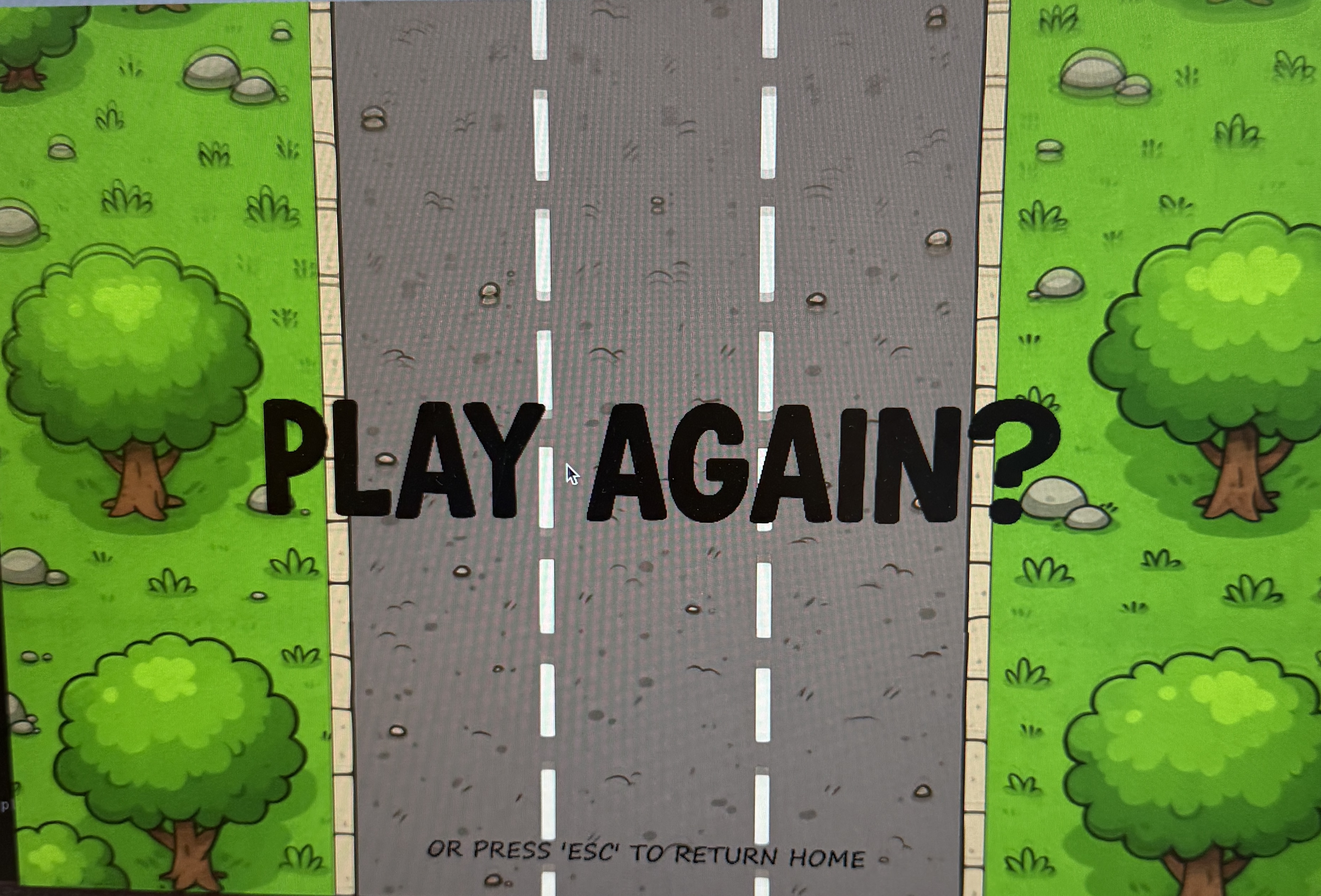 polished game over screen