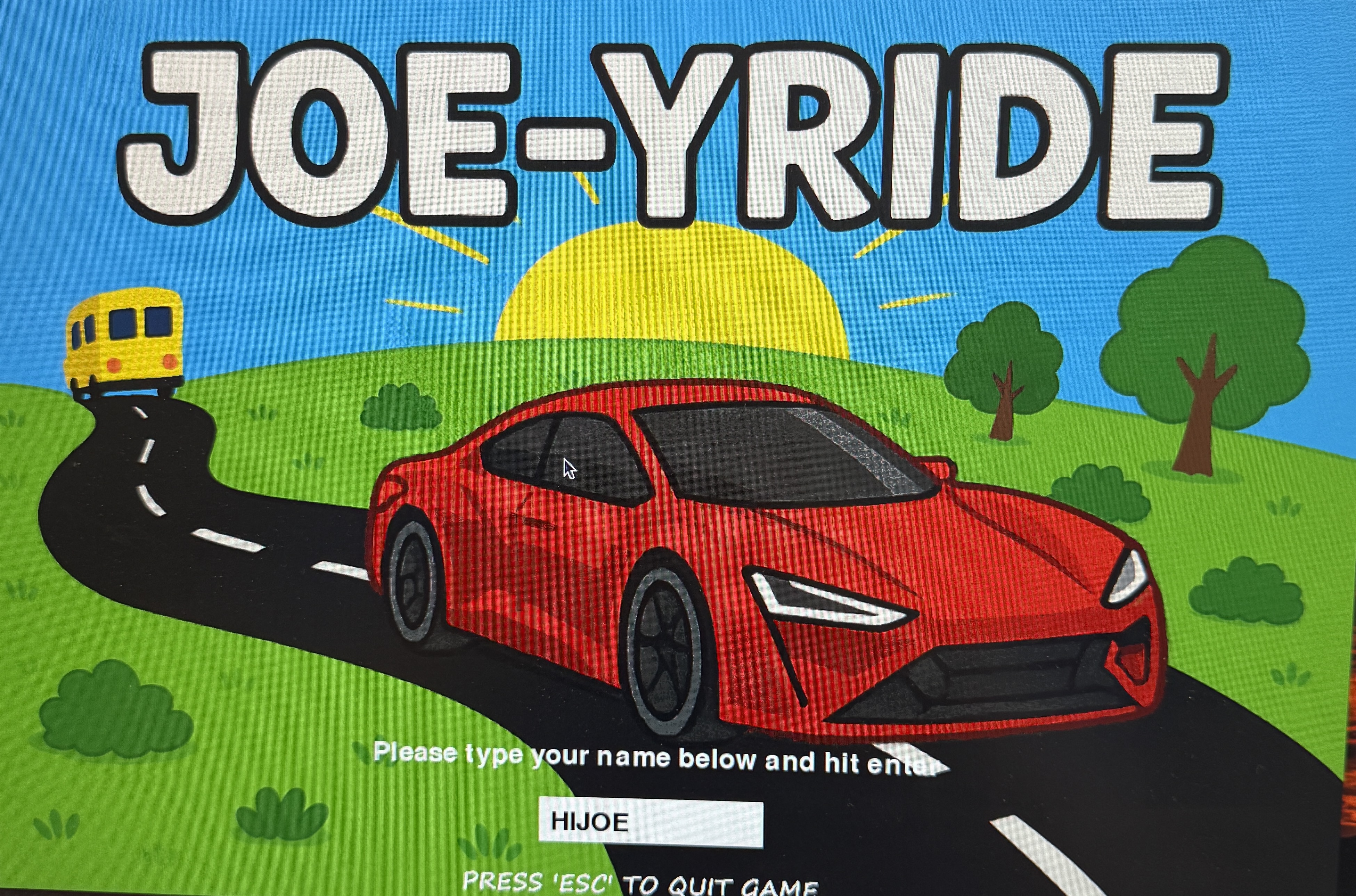 polished title screen